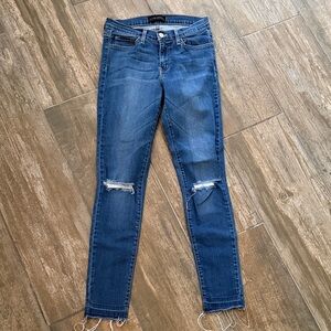 Flying Monkey Dark Blue Ripped Skinny Jeans